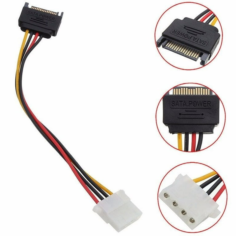 x50pcs,4Pin IDE Molex Male to 2xSATA 15Pin Female HDD SSD CDROM Hard Drive Adapter Y Splitter Power Cable x50pcs,4Pin IDE Molex Male to 2xSATA 15Pin Female HDD SSD CDROM Hard Drive Adapter Y Splitter Power Cable